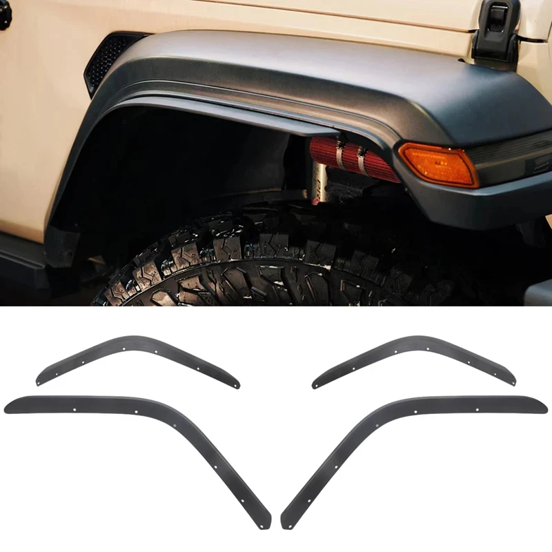 4PCS Auto Anteriore Parafango Posteriore Parafango Basso Splash Protector Guardie Protettive Flares Paraspruzzi Per Jeep Per Wrangler JL 2018-2015