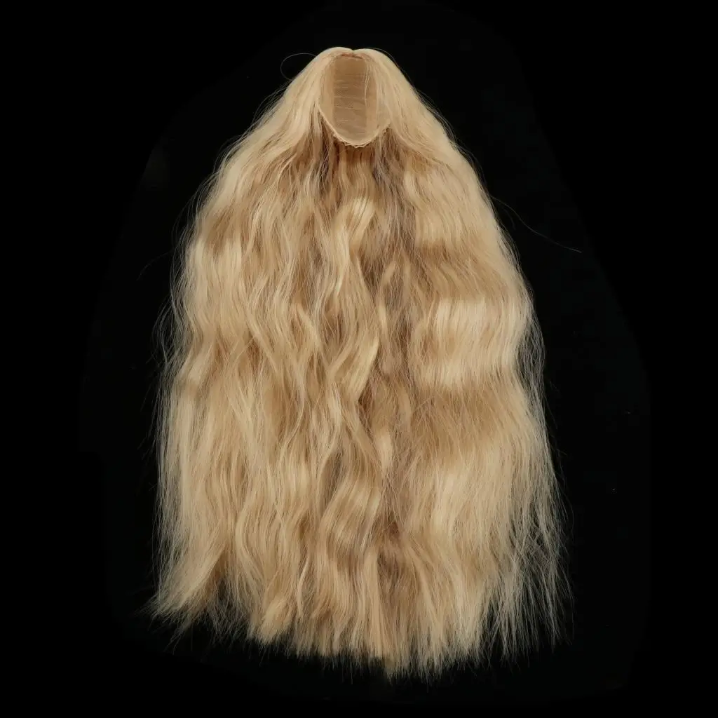 Parrucca riccia per bambole 1:3, capelli con separazione centrale per accessori fai da te per bambole