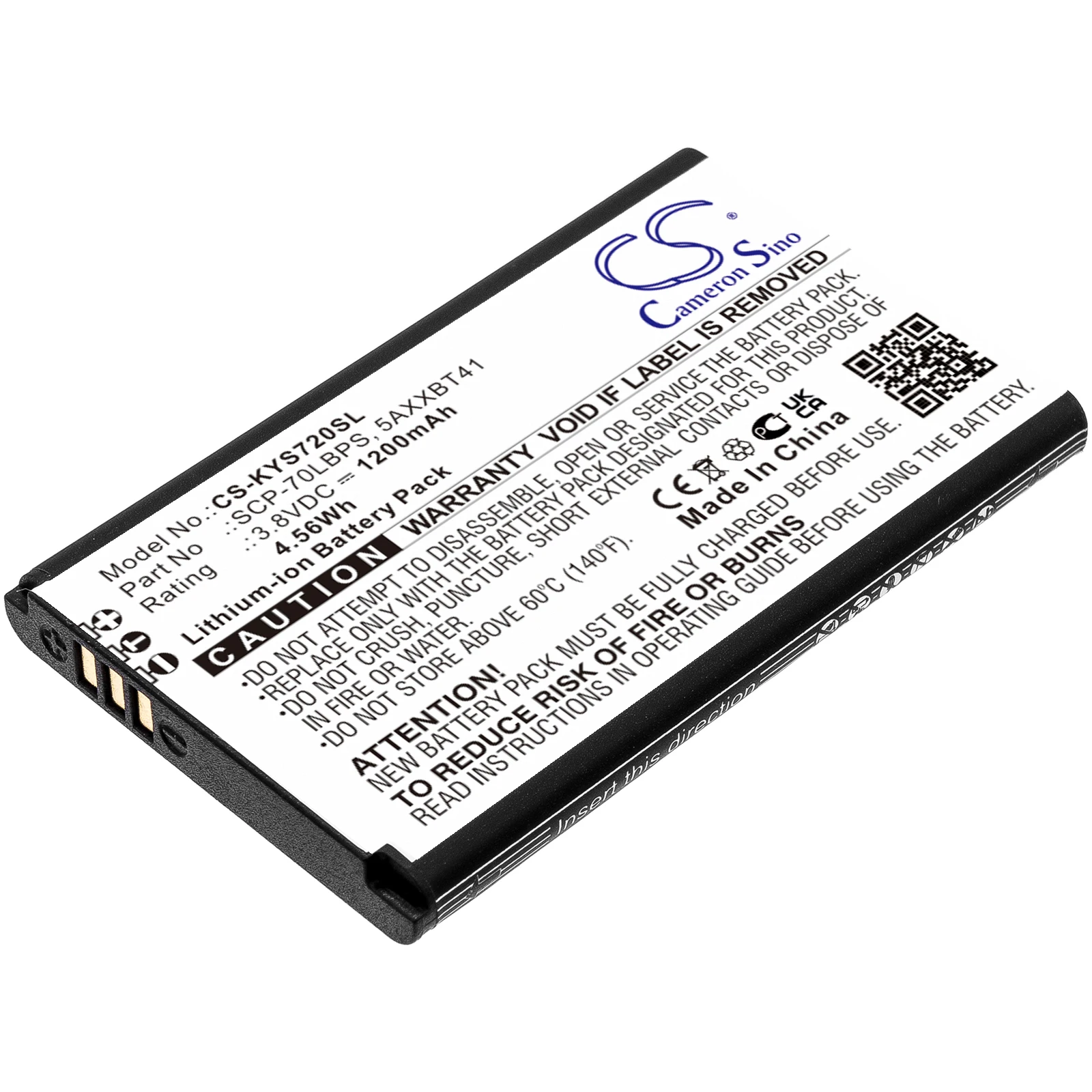 battery Cameron sino Mobile, SmartPhone 3.8V 1200mAh forKyocera  Cadence LTE S2720 S2720PP CS-KYS720SL