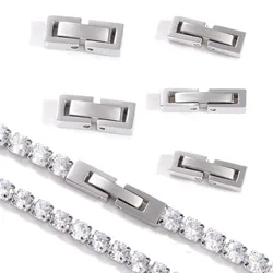 2pcs Gold Stainless Steel Fold Over Clasp Set for DIY Women Men Bracelet Necklace Making Jewelry Extender Supplies