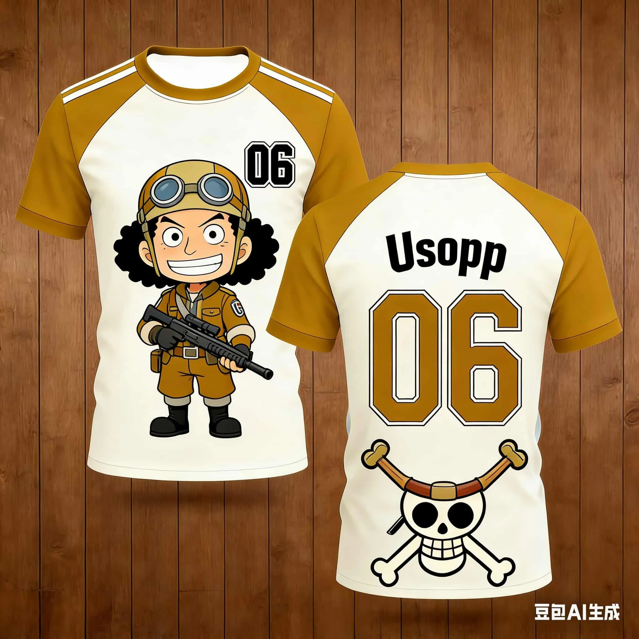 One Piece Usopp 06  Chibi Raglan T-Shirt 3D Quick Dry For Men Women Kids Anime Fan Tee Summer sports fashion children's T-shirt