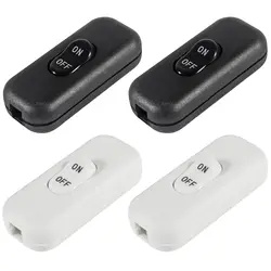 2/4Pack Inline Cord Switch AC 250V 6A On-Off ,Lamp Cord Button Torpedo Switch, Electrical Wire Appliance Rocker Switches