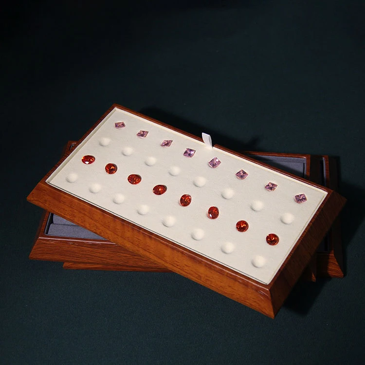 Detachable Diamond Jewelry Display Tray Gem Display Mat Jewelry Exhibitors Round Bead Gemstone Storage Tray Organizer