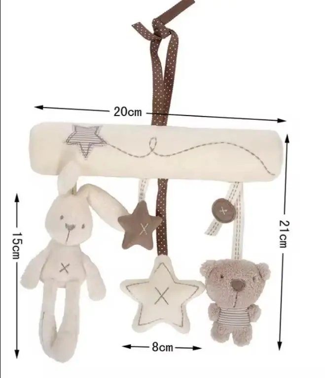 กระดิ่งเสียงกระต่ายนุ่มของเล่นตุ๊กตาสำหรับเด็กทารกเปลเด็กของเล่นแขวนสำหรับเด็กทารกแรกเกิดจี้ระฆังอุปกรณ์ตุ๊กตา