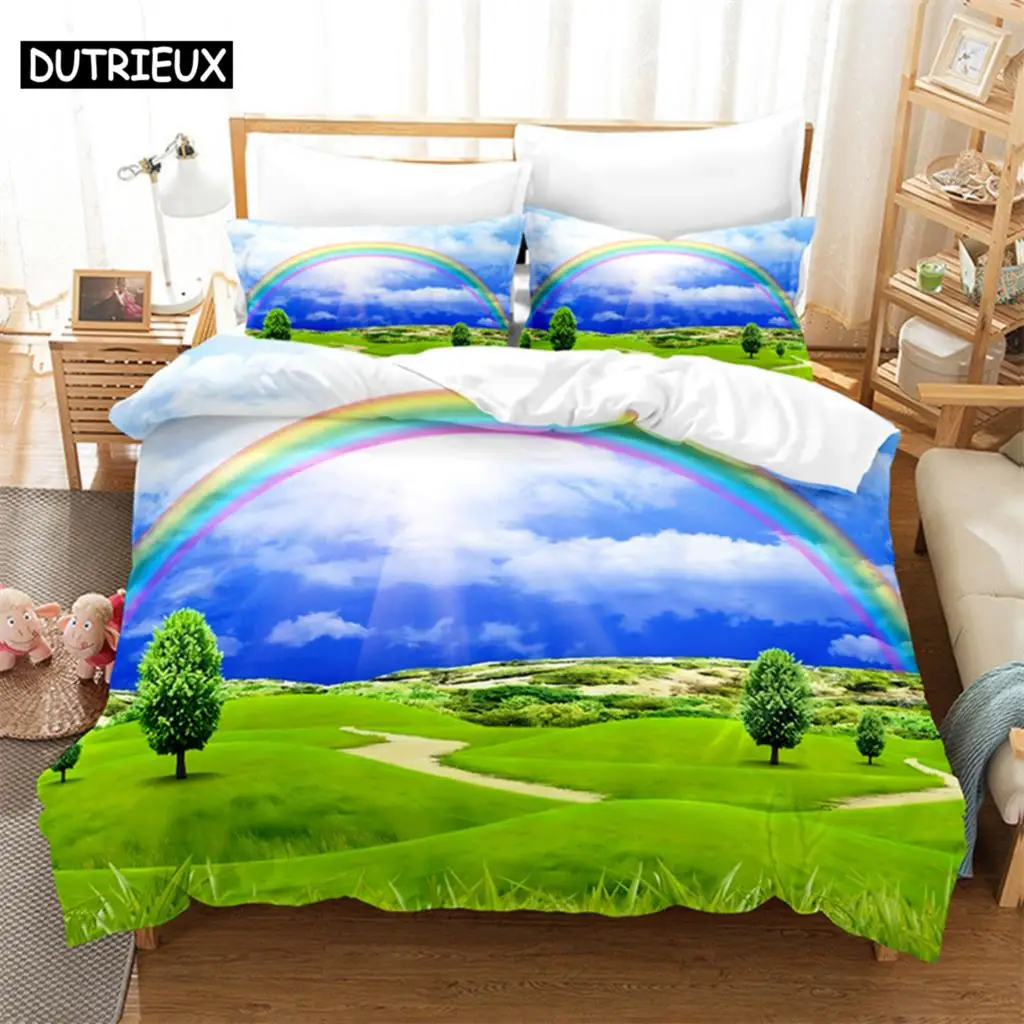 

Blue Sky Scenery Queen Bedding Set Duvet Cover Set Kids Bedding Digital Printing Bed Linen King Size Duvet Cover Set Bedding Set