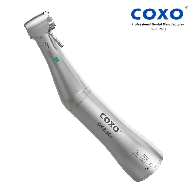 

COXO CX235 C6-23 20:1 Dental High-Speed Handpiece External Contra Angle Air Turbine Tooth Cleaning Machine Whitening Equipment