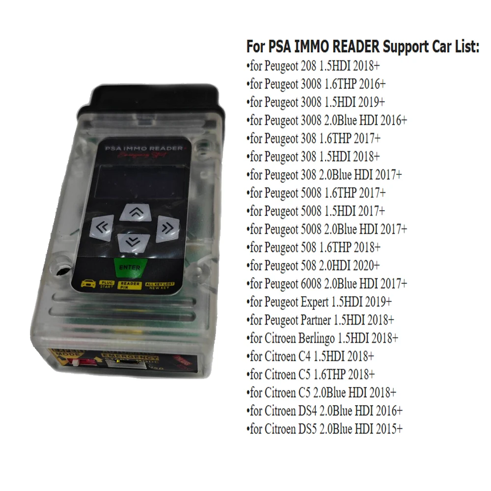 Picture 3: for PSA Immo Reader for Fiat Emergency Start Bypass for BMW Force Ignition Tool 3 IN 1 Read PIN Plug and Play OBD2 Key Simulator