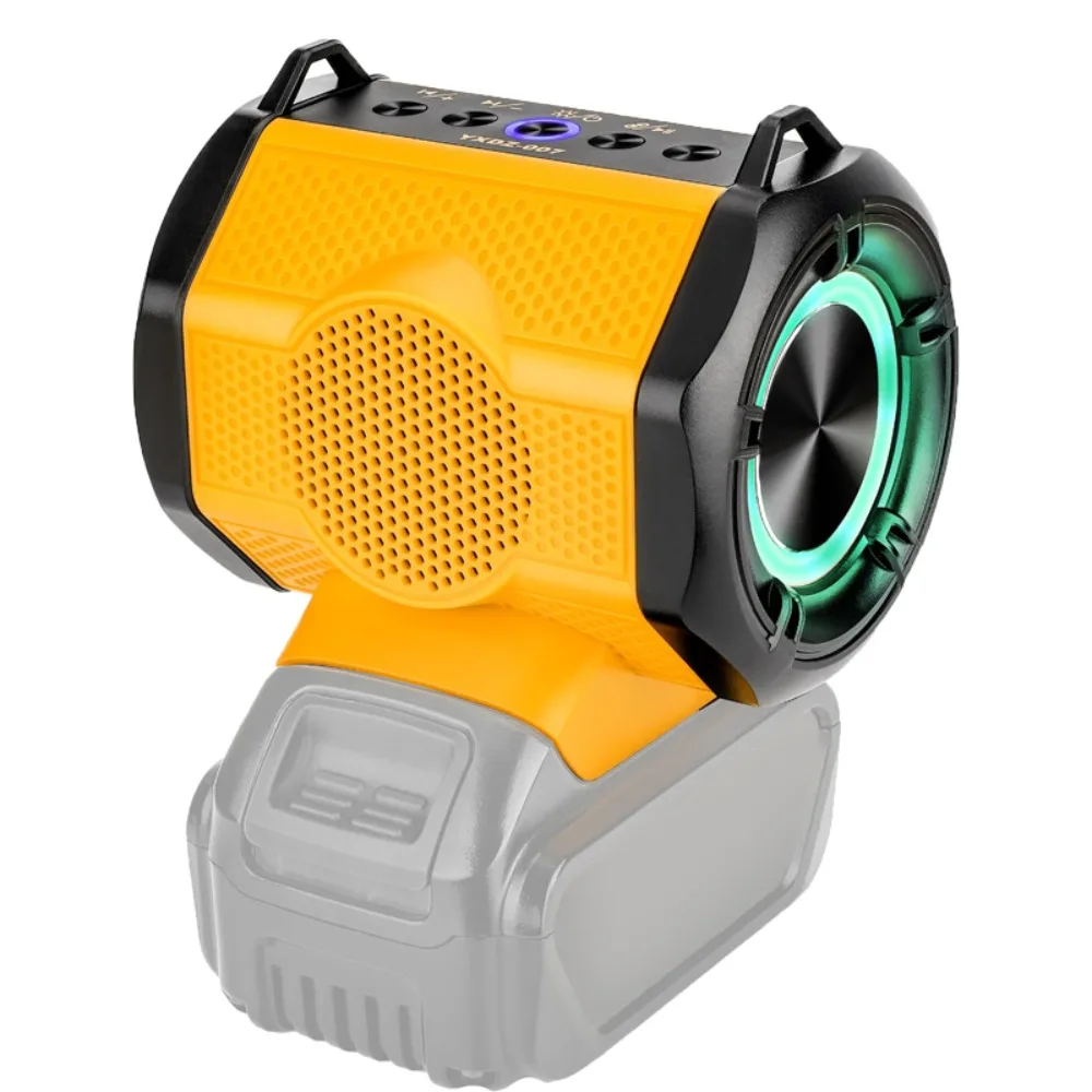 

Bluetooth Speaker Rechargeable Portable Speaker for Dewalt 20V Battery with USB Port for Home and Parties (Battery Not Included)