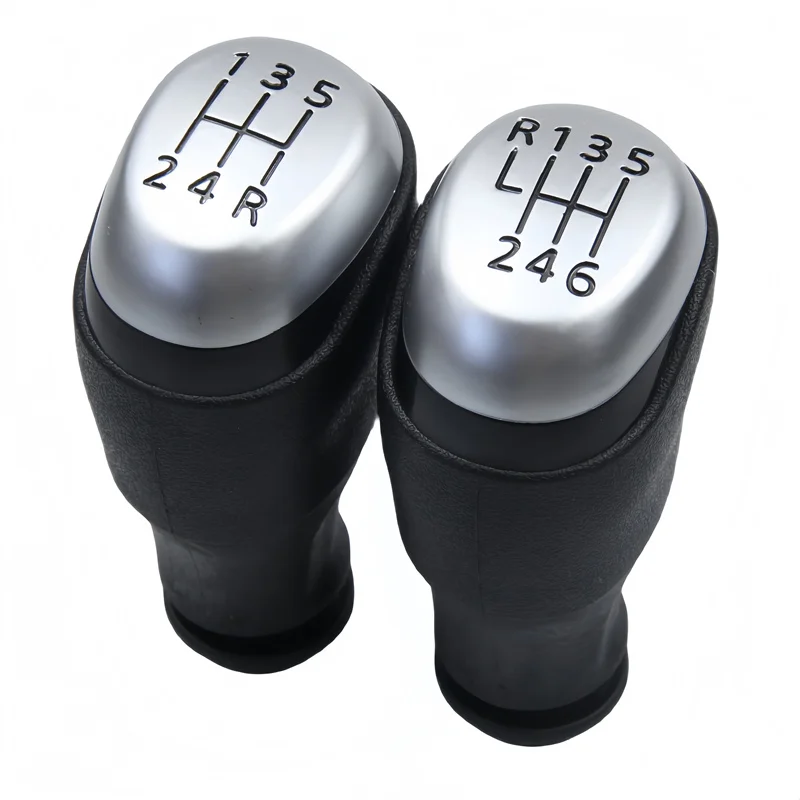 5/6 Speed Chrome / Matte Gear Shift Knob For Renault Clio 4 Mk4 IV 2012 2013 2014 2015 2020 Lever Shifter Gaiter Boot Cover Case view 3