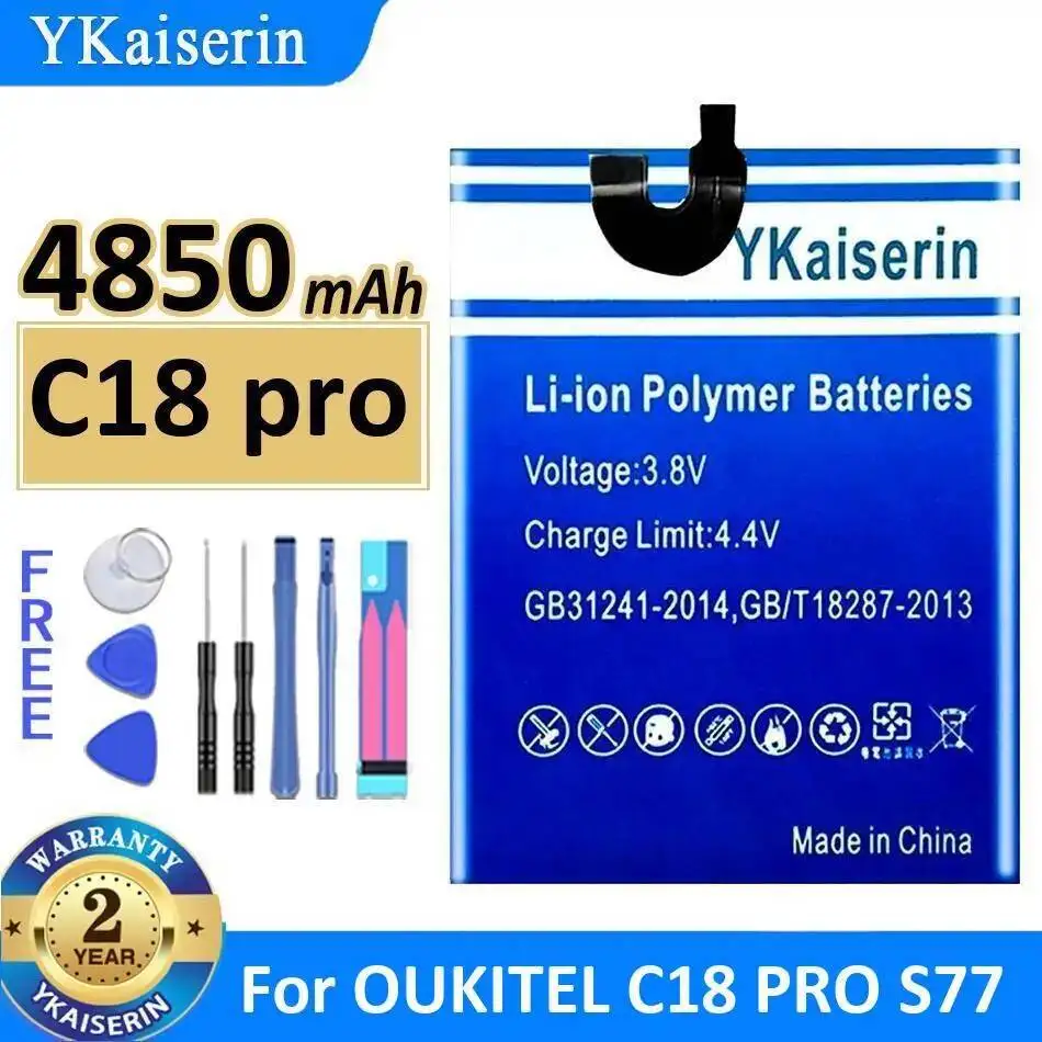 

For Oukitel C18 Pro S77 Mobile Phone Battery 4850Mah Durable