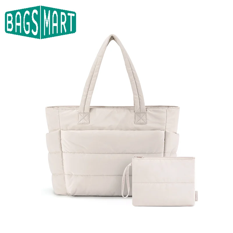 

BAGSMART женская большая сумка простая дорожная сумка повседневная сумка-мессенджер для поездок на работу студенческая сумка через плечо для колледжа