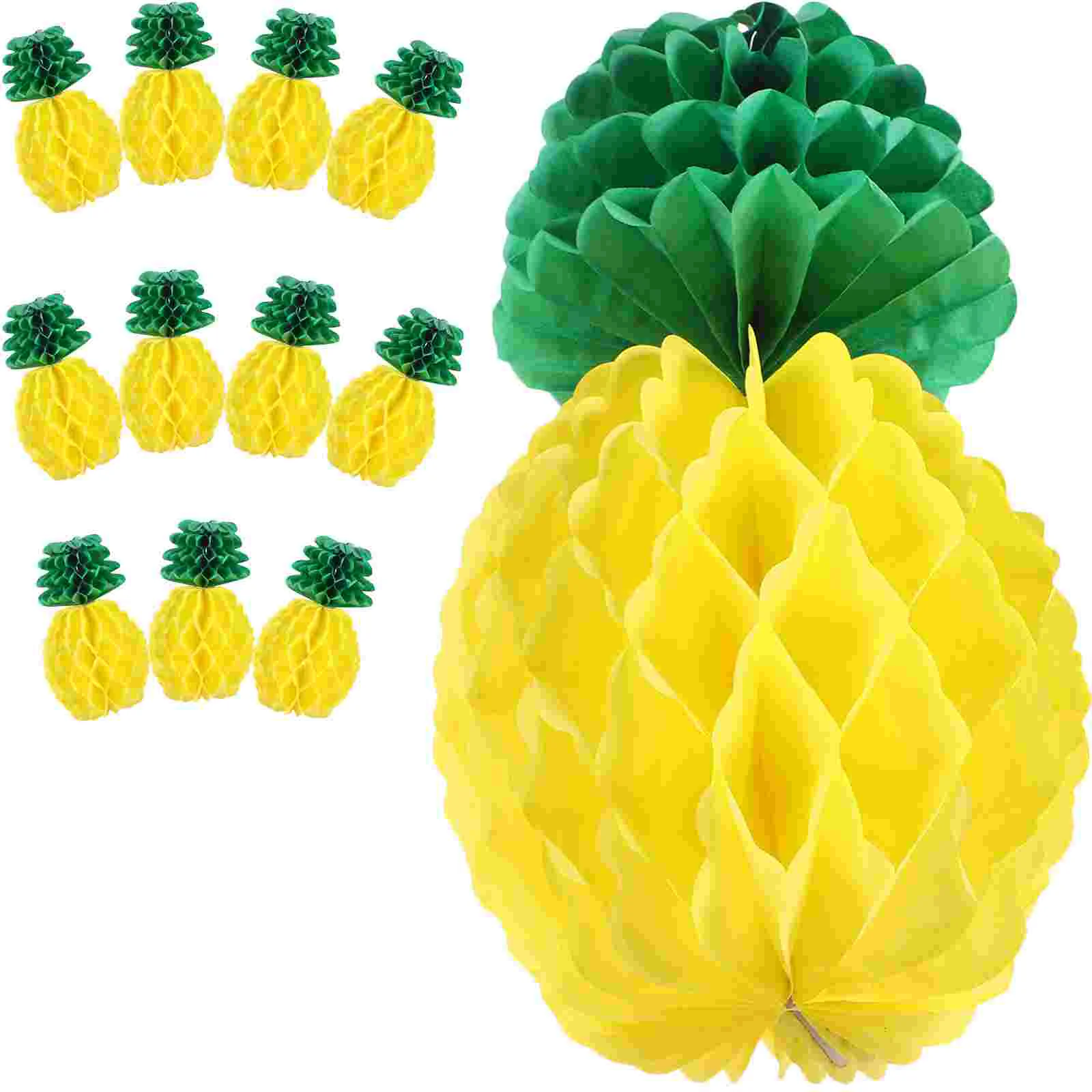 9 قطعة ديكور معلق على شكل أناناس كرات على شكل قرص العسل هدايا الحفلات قلادة ورقية مستلزمات العطلات زينة احتفالية لحفلات أعياد الميلاد والزفاف