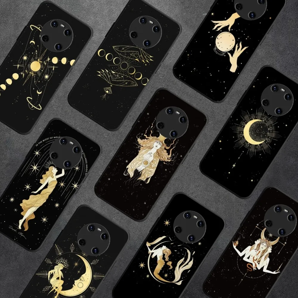 Witches Moon Tarot Mystery Totem Phone Case For Huawei Y9 6 7 5 Prime Enjoy 7s 7 8 plus 7a 9e 9plus 8E Lite Psmart Shell