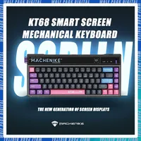 Machenike KT68 Smart Screen Esports Gaming Mechanical Keyboard 2.4GWireless Bluetooth three mode Hot Plug Computer Peripherals