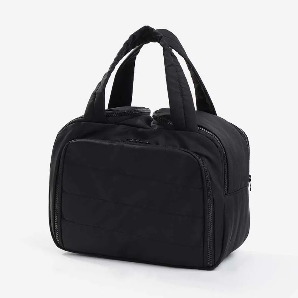 لينة Kawaii بلون حقيبة مستحضرات التجميل البلاستيكية المضادة للرذاذ المياه الحقائب مقسم حقيبة متعددة الطبقات ثلاثية الأبعاد حقيبة أدوات الزينة المحمولة يوميا