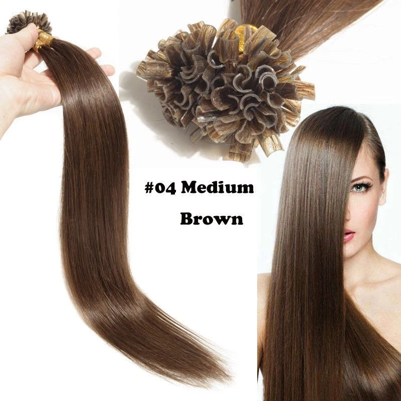 

Human Hair U Tip Nail Hair Weft 12inch 50 strands Hair Extensions Wholesale Dropship Color 1B #613