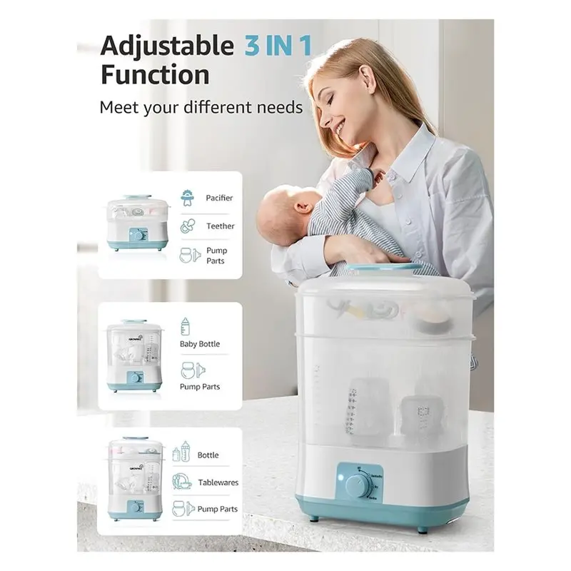 B58B-For Baby Bottles & Pacifiers Electric Steam Baby Bottle Sterilizer Bottle Sanitizers EU EU Plug