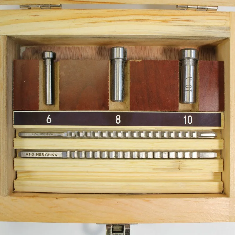 6-Piece keyway broach set, metric standard CNC tool multi-specification broach