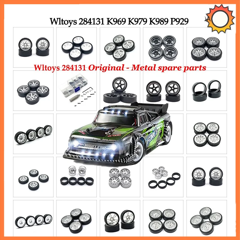 4PCS/lot 27mm Hex Monster Truck Wheel Tires for Wltoys 284131 K969 K989 1/28 Off Road RC Car Upgrade Parts K989-53  Trx4