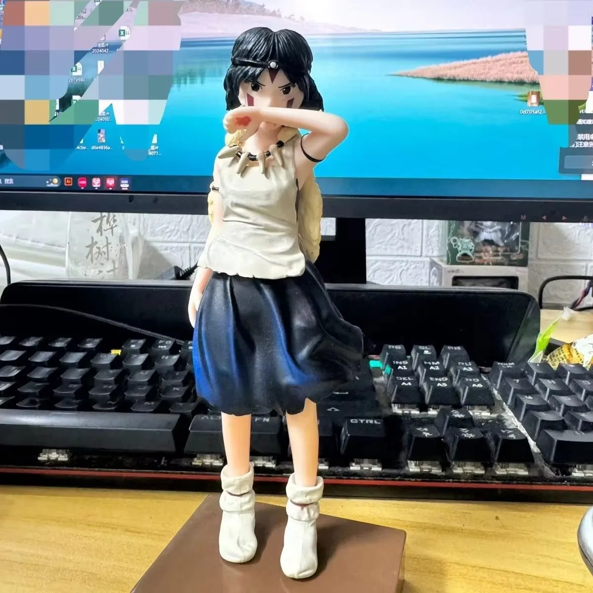 19Cm Prinses Mononoke Anime Figuren Prinses Mononoke San Actiefiguur Schattig Meisje Pvc Standbeeld Model Pop Verzamelbare Speelgoedgeschenken