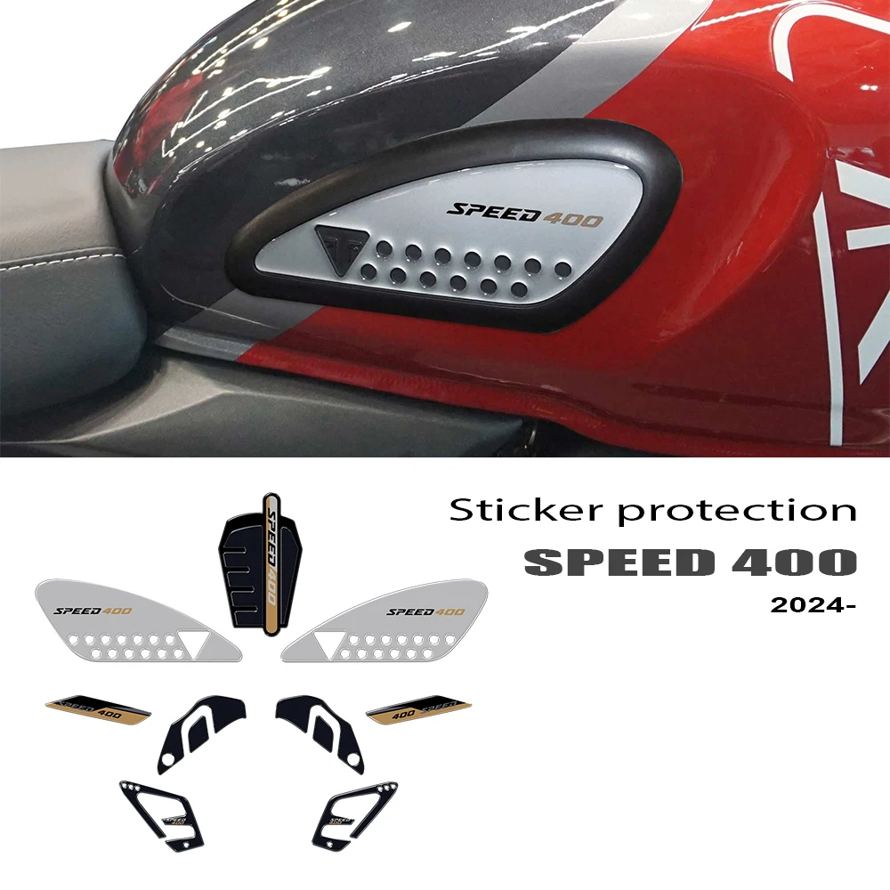 

Motorcycle Accessories 3D Epoxy Resin Sticker Tank Pad Protection Decal For Speed 400 2024-