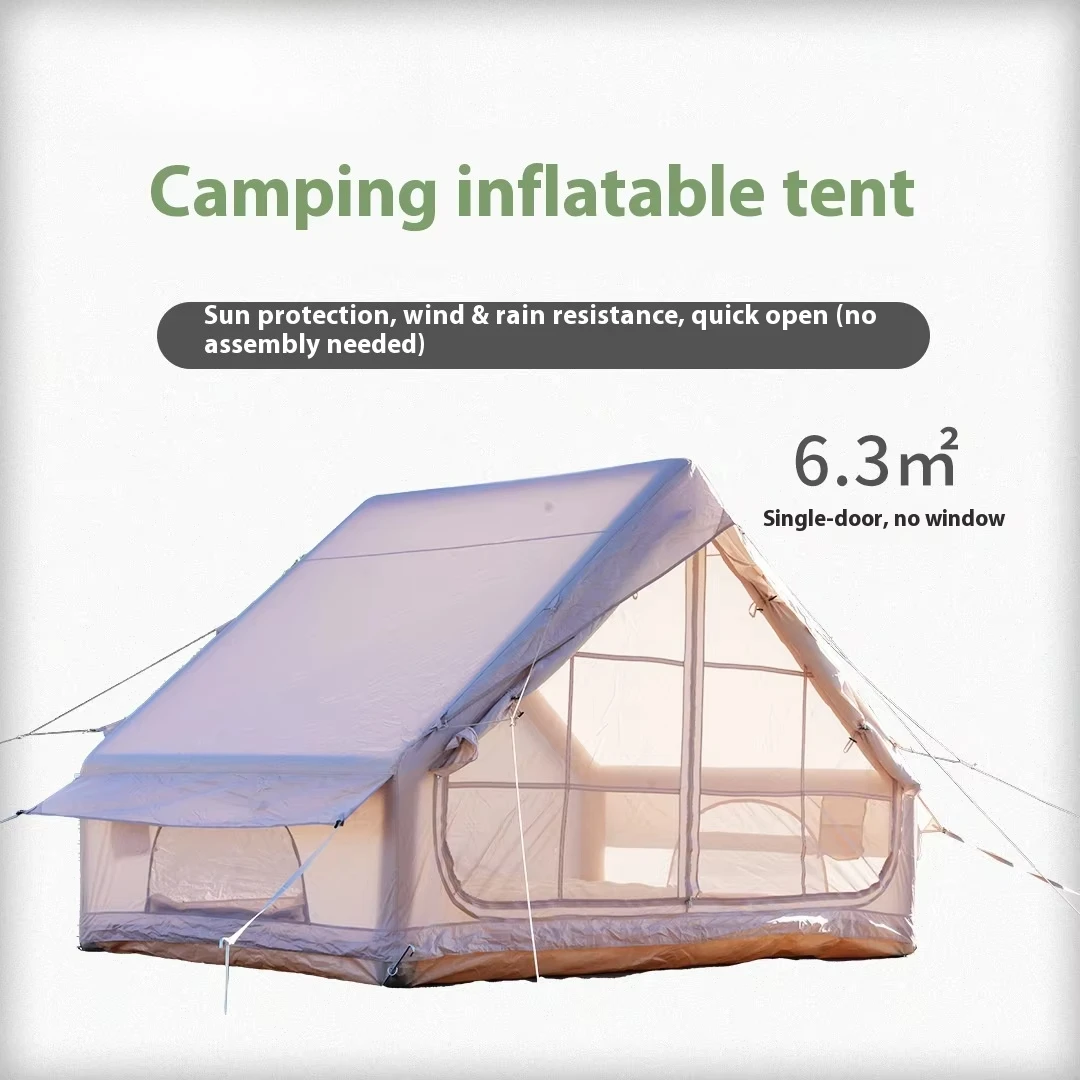 Oxford Fabric Outdoor Camping Inflatable Tent, Rainproof Shade Integrated Party Minimum Order