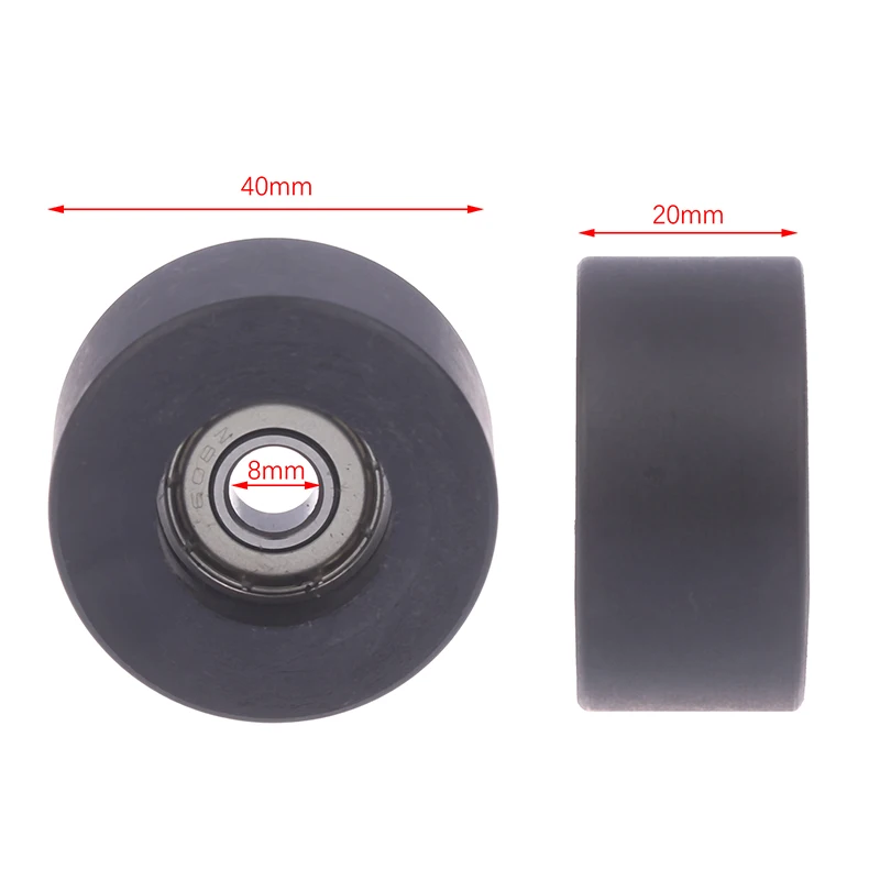 Rullo a ruota piatta mobili porta finestra vetrina accessori per binari puleggia per cuscinetti in Nylon POM in plastica