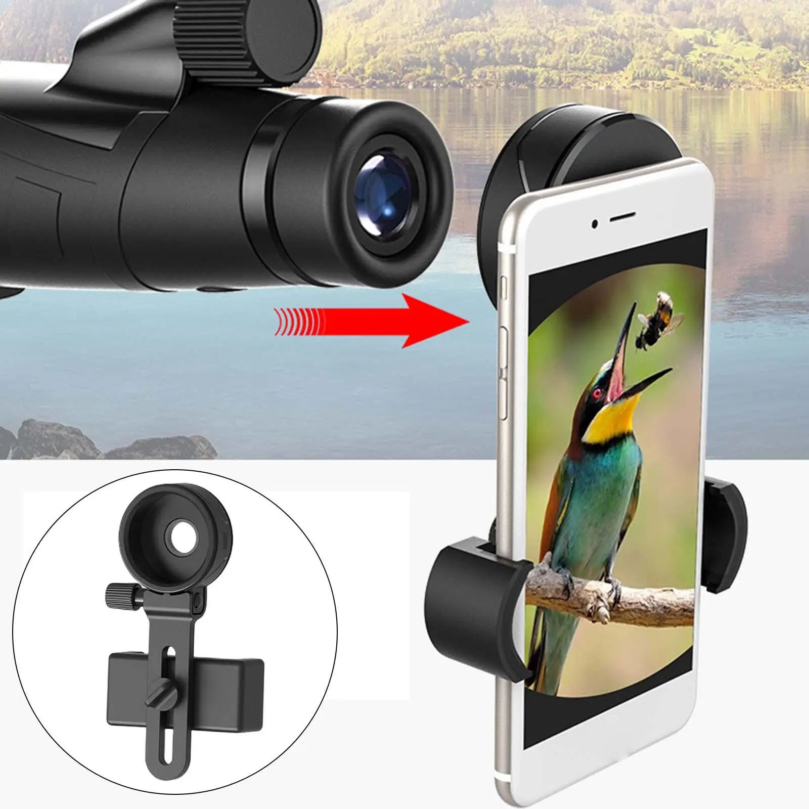 Universal scope Phone Adapter Mount for Binoculars Monoculars Microscope