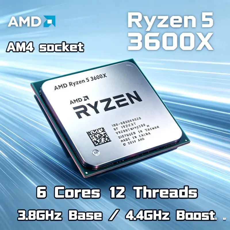 Processeur CPU 7NM 95W L3=32M 100-000000022 Socket AM4 AMD Ryzen 5 3600X3.8 GHz Six-Core Twelve-Thread R5 3600X 100% Neuf
