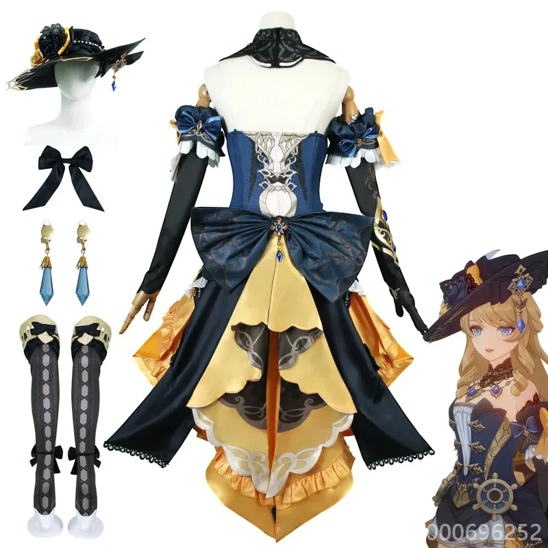 Genshin Impact Navia Cosplay Costume Full Set with Wig New HaBиЯ Naviya High Quality for Halloween Anime Cosplay Costume Fashion
