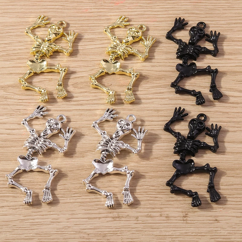 Jewelry Making Date Night - Tusember 5pcs 28*50mm Skull Skeleton Charms