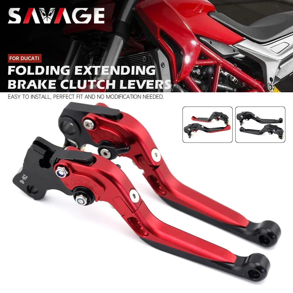 Brake Clutch Levers For DUCATI MONSTER 821 797 659 Hypermotard 820 939 Multistrada 950 Motorcycle Folding Extendable Handles