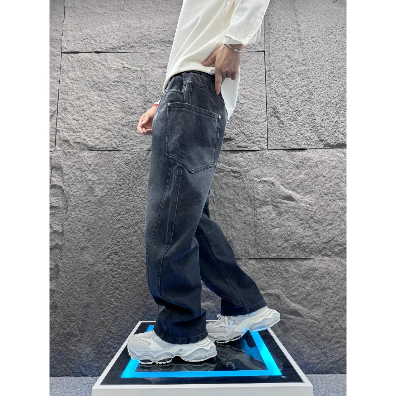 New Men's Jeans Dark Grey Pant - Mens Fashion Dark Grey Pants ulasan dan harga