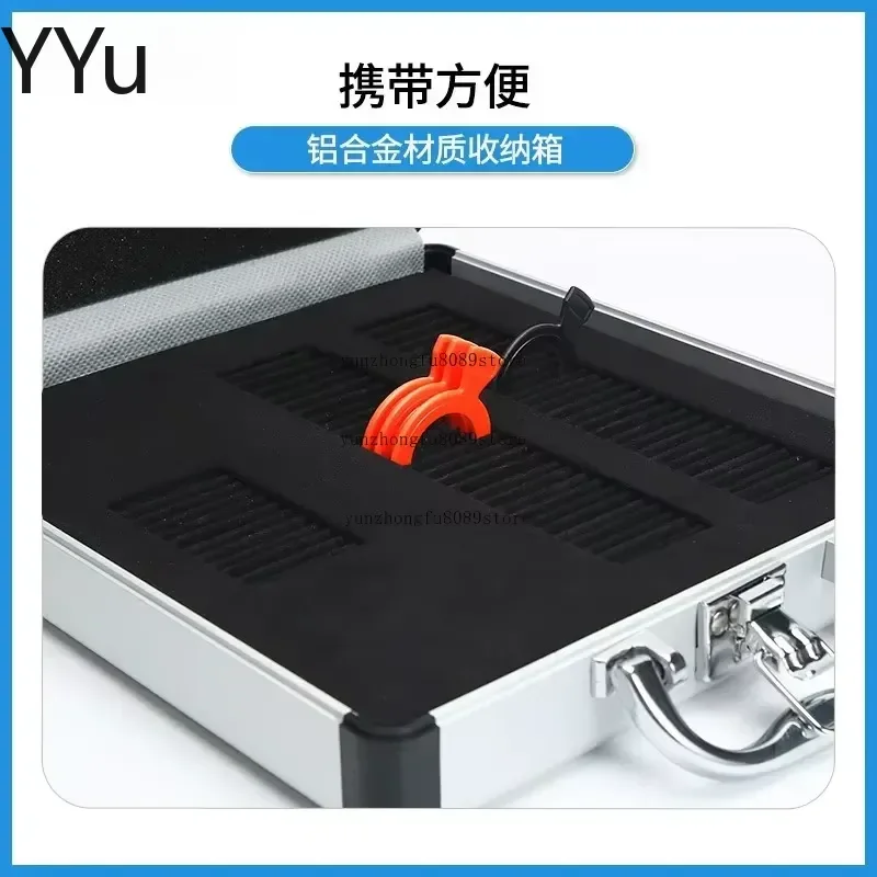 custom for Optical Trial Lens Storage Box Aluminum Alloy Optometry Case Portable Lens Organizer with Plastic Metal Rings Eye