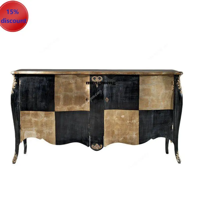 

M182 Italian light luxury dining side cabinet/neoclassical solid wood porch cabinet/design living room locker