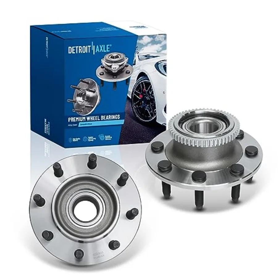 

Detroit Axle RWD Front Wheel Bearing Hubs for 2000-2002 Dodge Ram 2500 3500 Replacement Wheel Bearing Hubs Assembly Set Pair St
