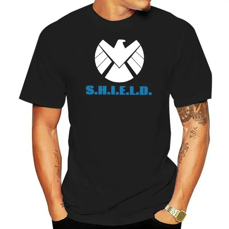 Agents of Shield logo S.H.I.E.L.D.  Official Black Mens T-shirt Fashion New Top Tees T shirts top tee