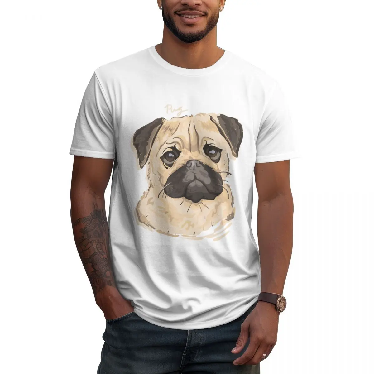 

Funny Peppy Graphic T Shirts Men's Short Sleeve T-Shirt White Cotton Basic Crew Neck Top Tees Novelty T-Shirts Men Gifts S-6XL