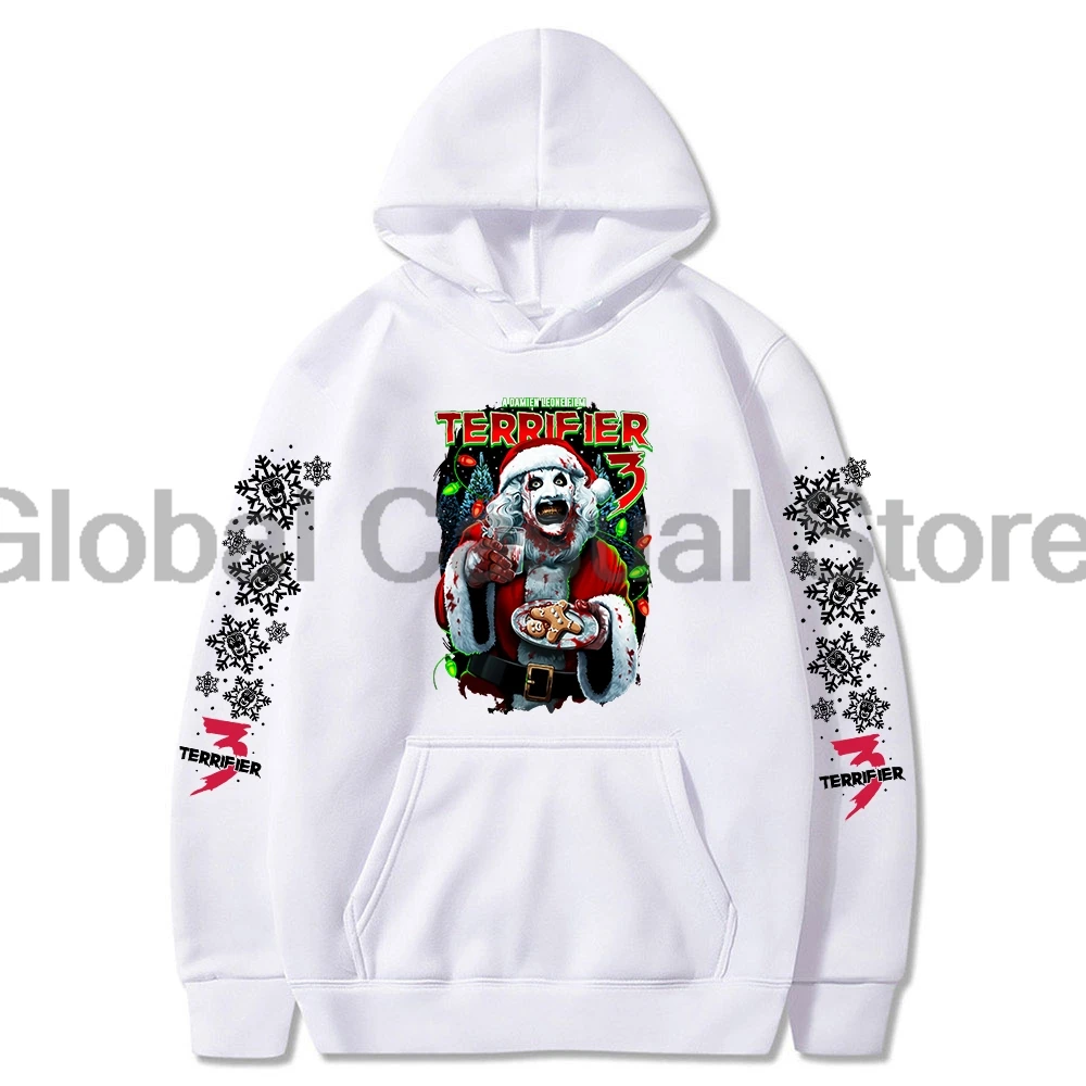 Terrifier 3 Milk and Carnage Hoodie Horror Movie Christmas Merch Long Sleeve Streetwear Women Men Hooded Sweatshirts