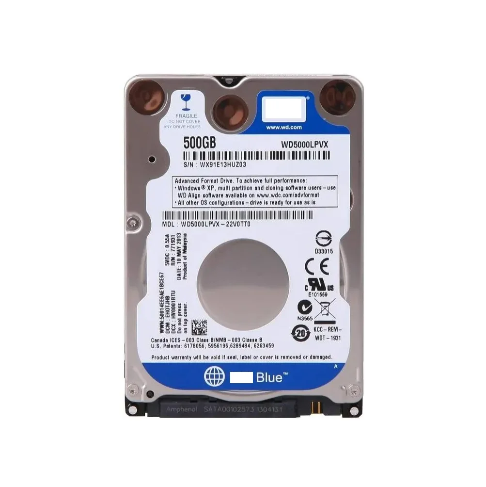 

For WD5000LPVX 500G Notebook Mechanical Hard Disk Kit 2.5-inch SATA3 7mm ultra-thin Blue Disk