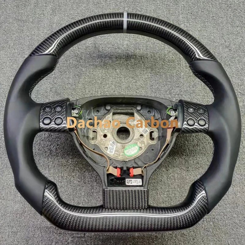 Real Black Carbon Fiber Steering Wheel For VW Volkswagen Golf 5 High Quality Sport Wheel Custom Style