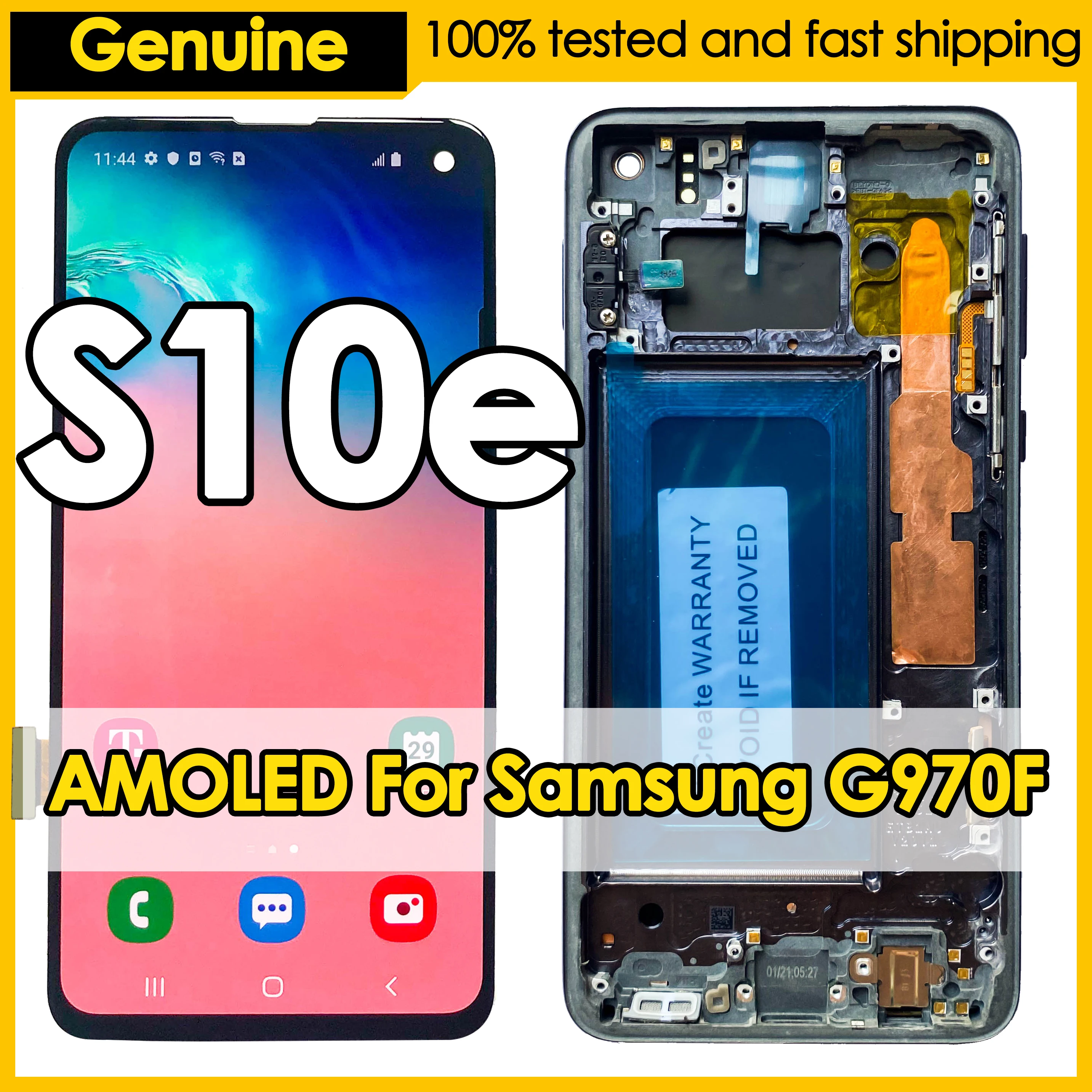 Amoled Volledige Assemblage Voor Samsung Galaxy S10e G970f Lcd Touchscreen Amoled Display Digitaliseren Assemblage Vervanging Geen Brandschaduwen