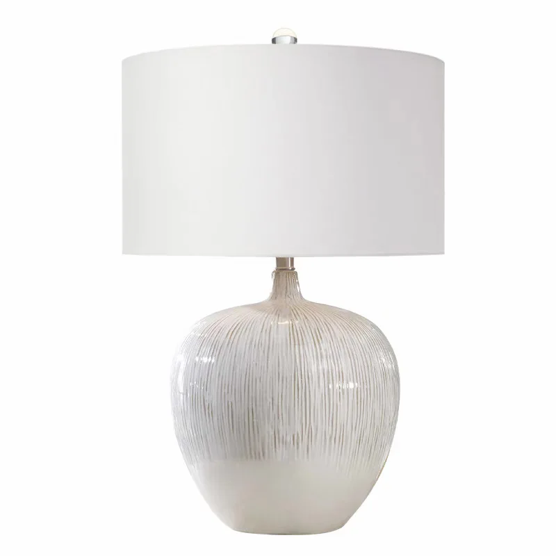American ceramic table lamp modern minimalist creative hotel designer living room bedroom bedside decorative table lamp