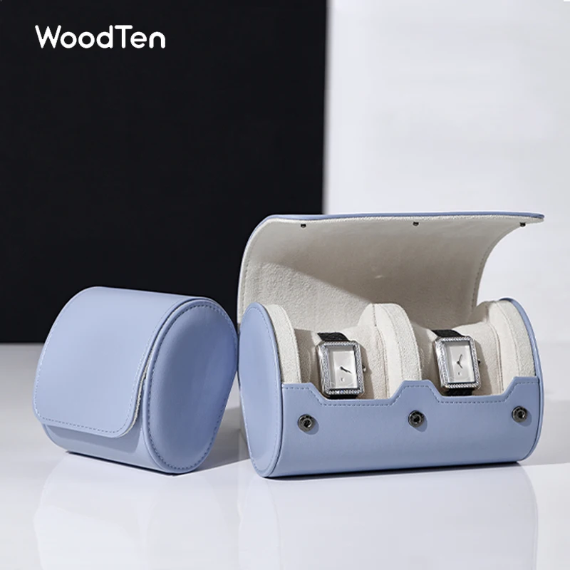 

Кожаный футляр для часов WoodTen на 1, 2 или 3 слота, роскошный органайзер для хранения часов, дорожная сумка, подарочная коробка, чехол для часов, органайзер для мужчин