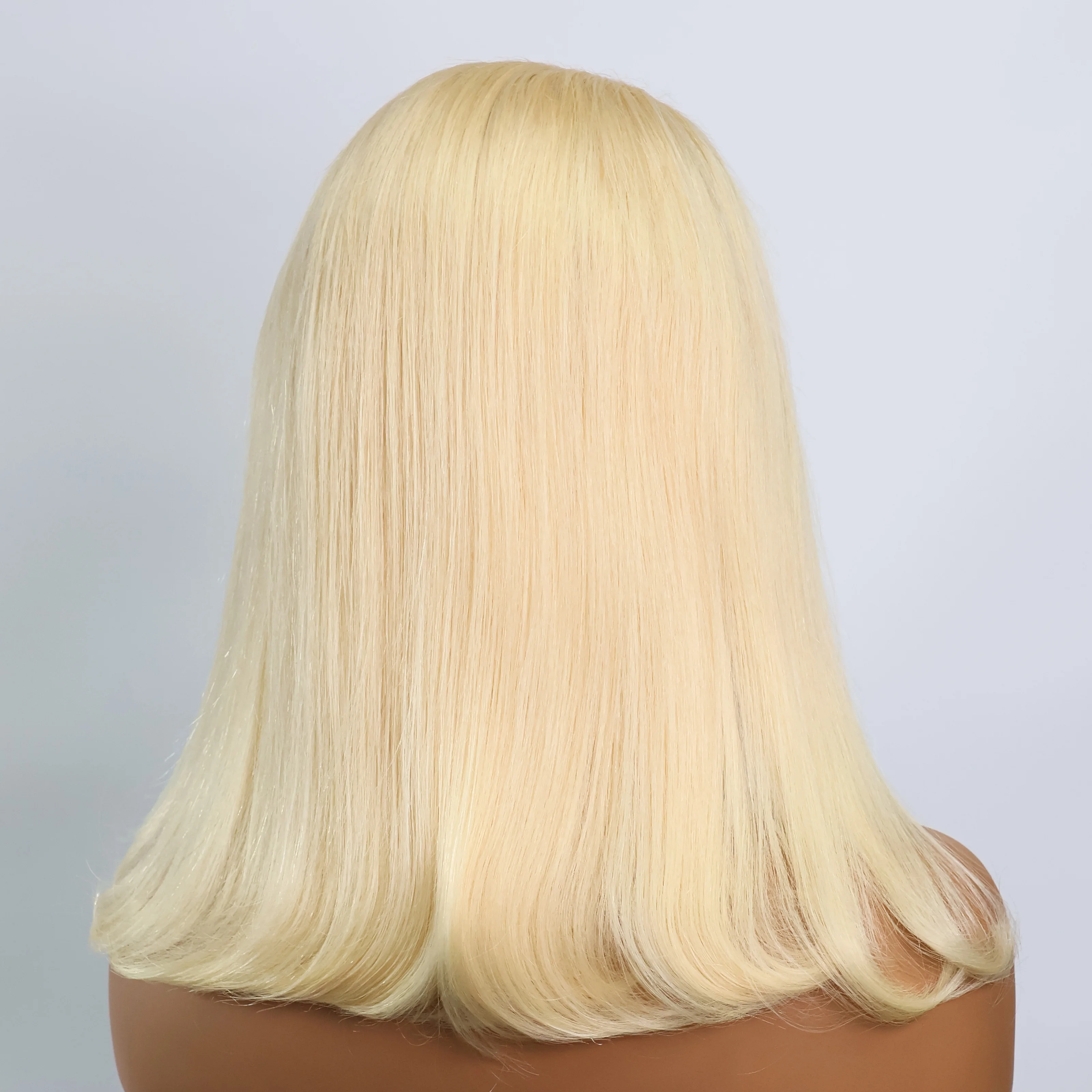 613 شقراء بوب شعر مستعار شعر الإنسان الشعر البرازيلي 13x6 الدانتيل الشفاف الجبهة الباروكات مستقيم قصير بوب شعر مستعار 100% الشعر البشري قبل قطعها