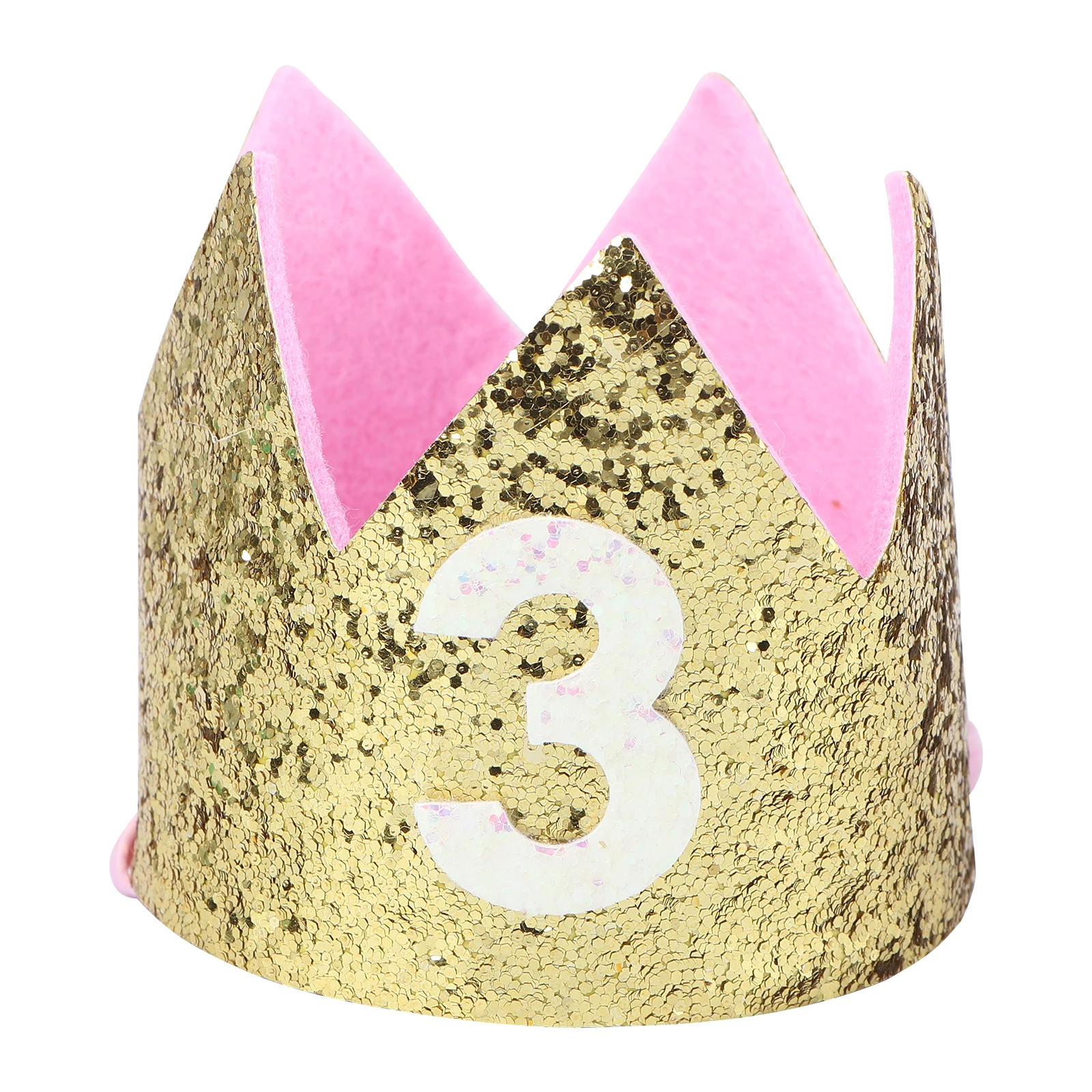 

Child Flower Crown 3 Letter Hair Band Birthday Headband Baby Girls Crown Headband Hair Accessories(Golden)