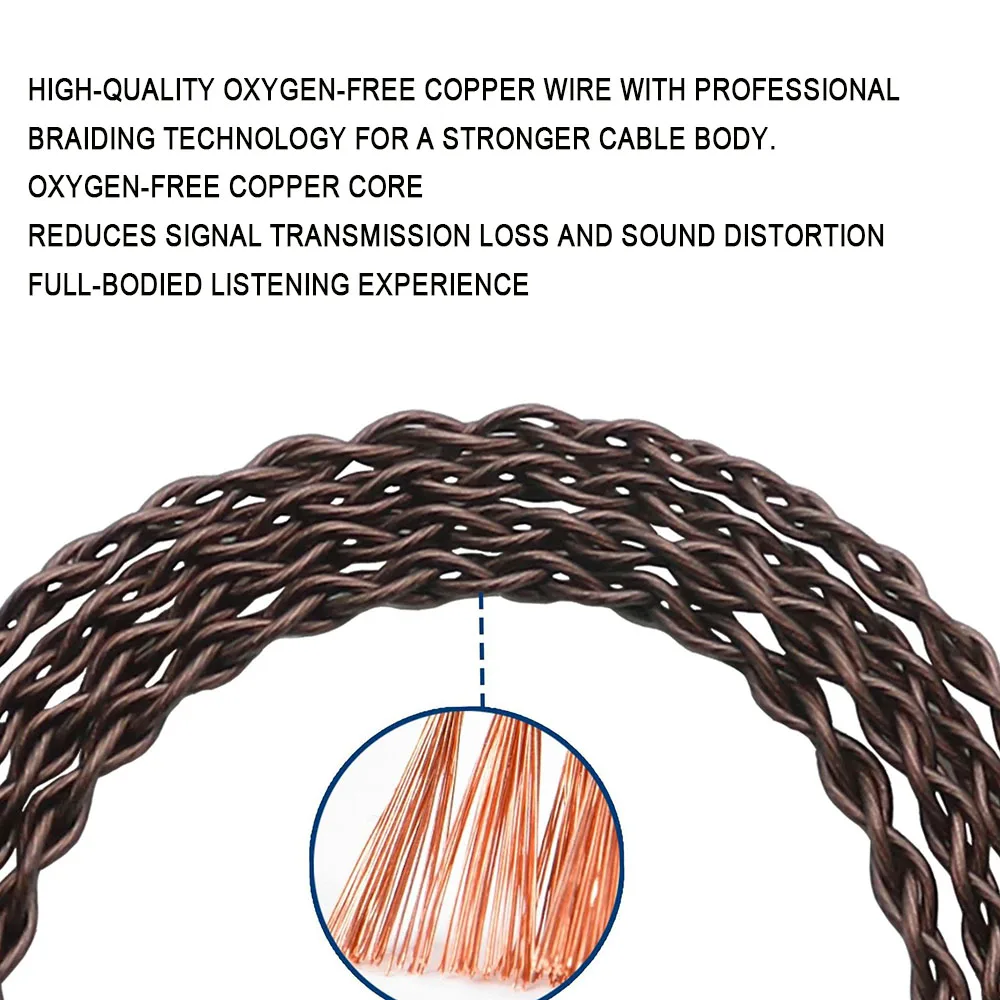 Tiandirenhe cabo de áudio mmcx qdc a2dc 0.78 im ie80 tfz ie100 200 300 400 500 600 ie900 cabo de atualização de fone de ouvido de cobre livre de oxigênio