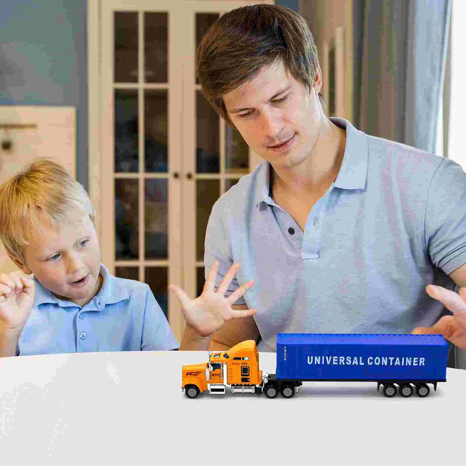 Kit de camion de modèle de voiture pour enfants, camions avec remorques, conteneur Little, jouets pour garçons, 514 et plus