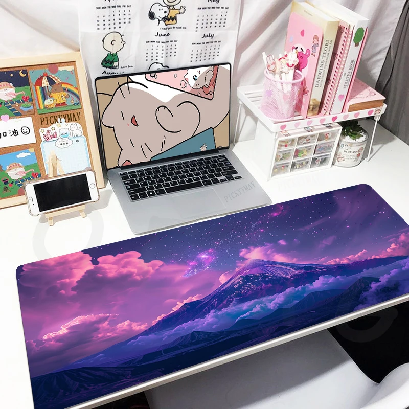 

Landscape Mouse Pads Locking Edge Gaming Mousepad Gamer Mouse Mat Keyboard Mats Desk Pad Mousepads XXL 90x40cm For Computer