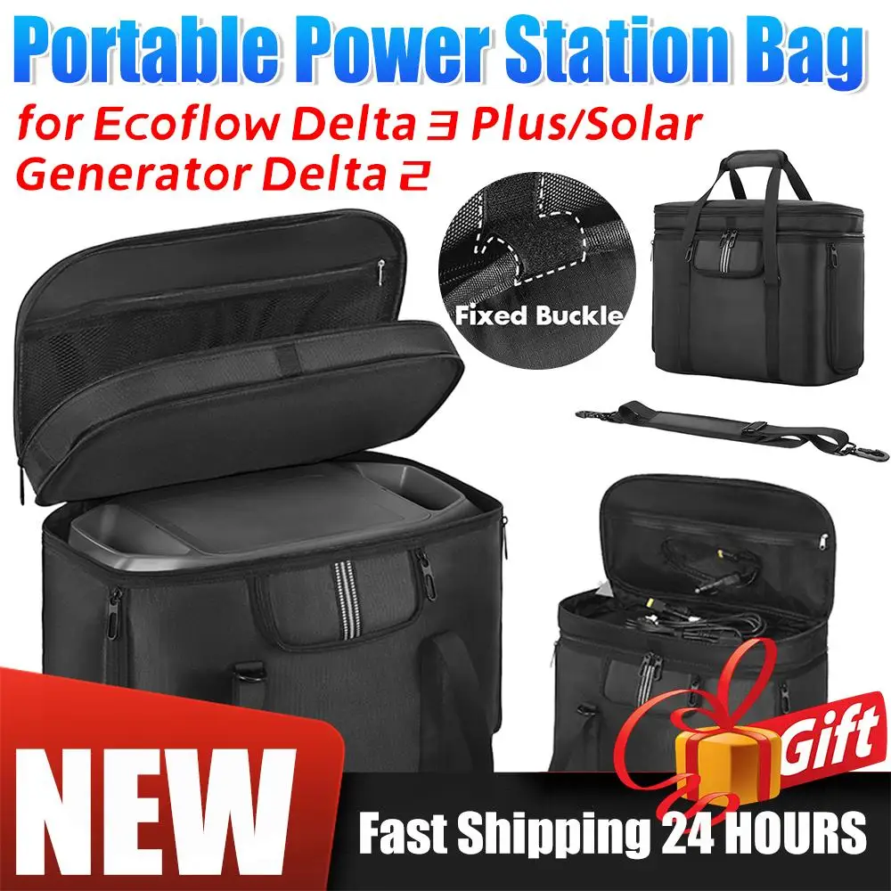 

Outdoor Portable Power Station Bag for Ecoflow Delta 3 Plus/Solar Generator Delta 2 Waterproof Power Station Storage Carry Case